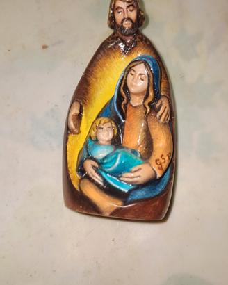sacra Famiglia cm 10,5× 5 miniatura