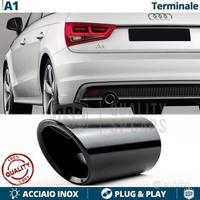 TERMINALE di Scarico AUDI A1 Acciaio INOX Nero