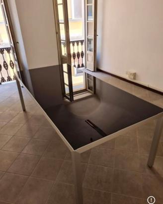 Tavolo metallo e vetro fumé - 220x100 cm