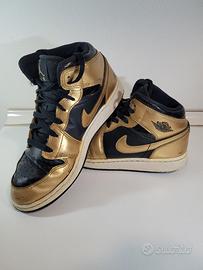Nike Air Jordan Gold and Black