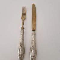 Antiche posate in ottone argentato