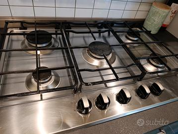 piano cottura gas Hotpoint  5 fuochi 
