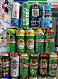 lattine di birra vuote da collezione