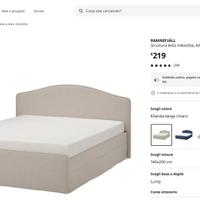 Letto IKEA 140x200 con materasso incluso