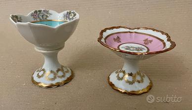 Coppia porcellana decorata oro RW Marque Déposée