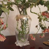 vaso cristallo e argento 