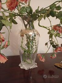 vaso cristallo e argento 