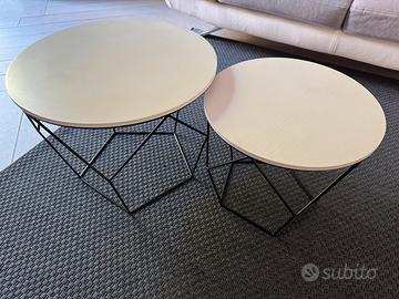 Coppia tavolini contenitore di design da salotto