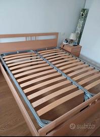 Letto matrimoniale in legno 