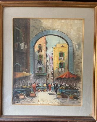 Quadro olio su tela Porta Capuana a Napoli