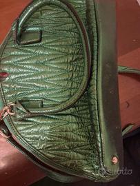 borsa verde con glitter