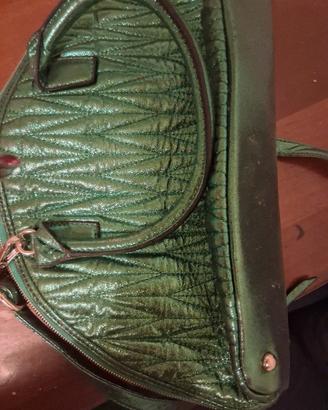 borsa verde con glitter
