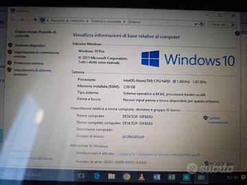 Mini notebook HP Windows XP 10,1"
