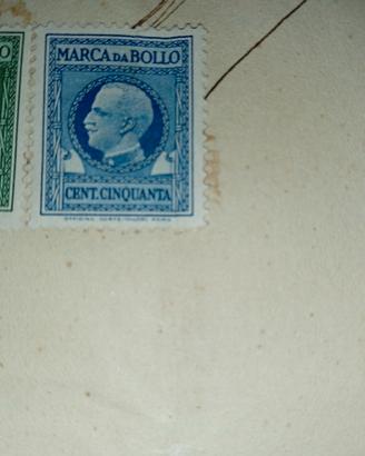 2 marche da bollo degli anni 30. da 10 e da 50 cen