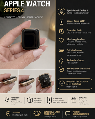 Apple Watch Series 4 Oro Apple perfetto