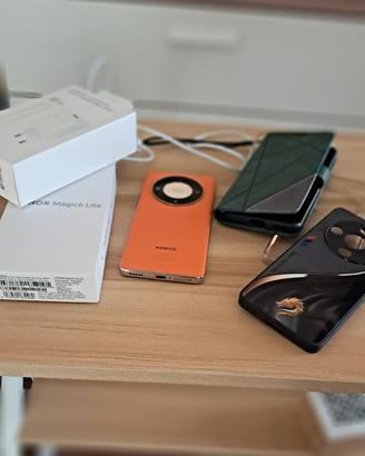 Honor magic 6 lite Orange in ecopelle+ cover e ali