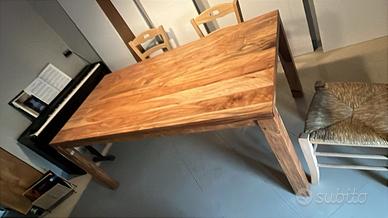 tavolo da pranzo massello di acacia