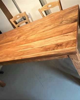 tavolo da pranzo massello di acacia