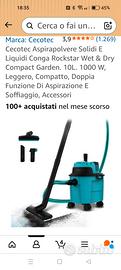 Aspiratore acqua e Soffia foglie 