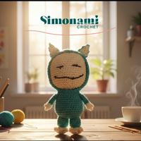 pupazzetto LABUBU fatto a mano all' uncinetto