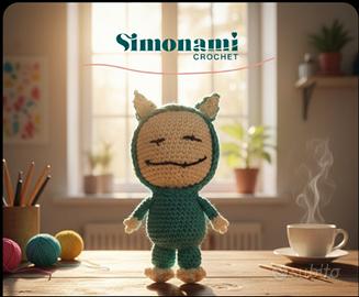pupazzetto LABUBU fatto a mano all' uncinetto