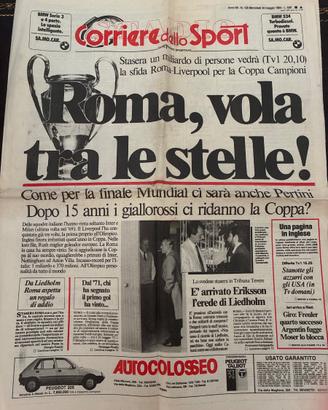 Corrriere dello sport 30/05/1984 Roma Liverpool