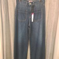 jeans palazzo svasato media displaj blu