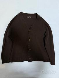Maglione con bottoni Pull & Bear Marrone TG L Nuov