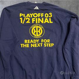 Felpa Adidas blu navy, vintage dell’Hockey Davos