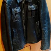 Giacchetto di pelle nero Daniele Alessandrini