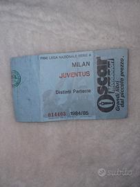 tagliando partita serie A 1984/1985 Milan-Juventus