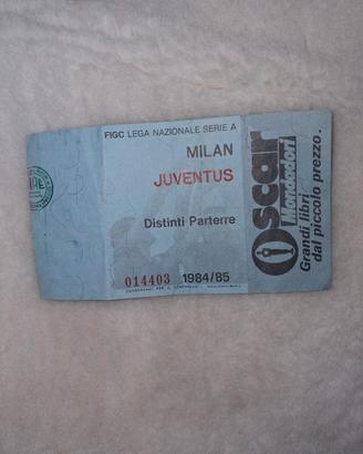 tagliando partita serie A 1984/1985 Milan-Juventus