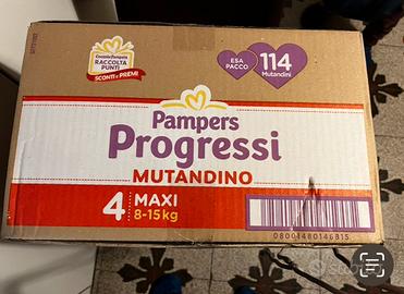 Pannolini pampers progressi mutandino 114 pezzi