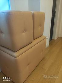 Cassapanca con pouf 