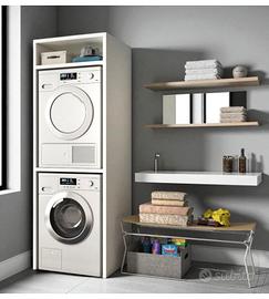 Mobile lavatrice e asciugatrice bianco 70x64x2
