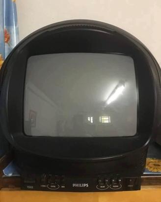 Anni 80 Philips Discoverer 'Space Helmet' TV 
