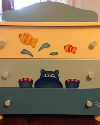 Cassettiera/Como ' AZUR IPPOPOTAMO
