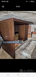 Scrivania legno pieno wenge