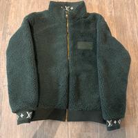 Giacca in pile Louis Vuitton verde taglia L