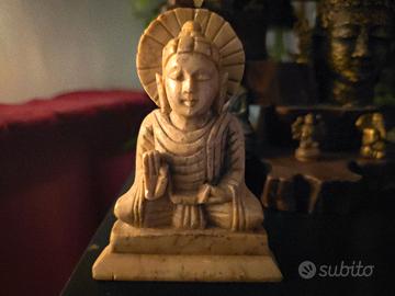 Statuina Buddha in pietra Abhaya Mudra