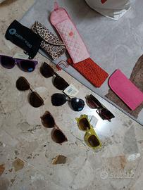 set 7 occhiali da sole donna nuovi