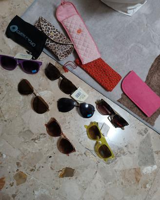 set 7 occhiali da sole donna nuovi