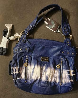 BORSA da donna - colore BLU e BIANCO
