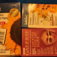 carta fotografica + dvd e custodie