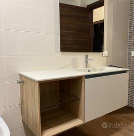 ARREDO BAGNO LAVABO SPECCHIO E LAMPADA