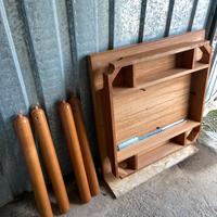 Tavolo quadrato a libro in legno massello