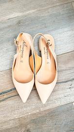 Scarpe Altramarea beige slingback punta