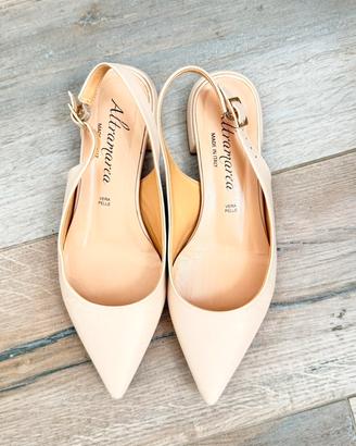 Scarpe Altramarea beige slingback punta