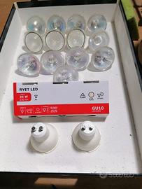 13 Lampade alogene GU 5,3 (MR16) + 5 led GU 10