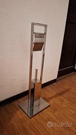 Piantana porta rotolo carta igienica scopino bagno